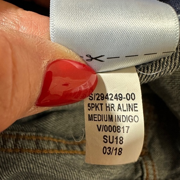 GAP distressed raw hem denim jean skirt, sz 27‎ - Picture 6 of 6